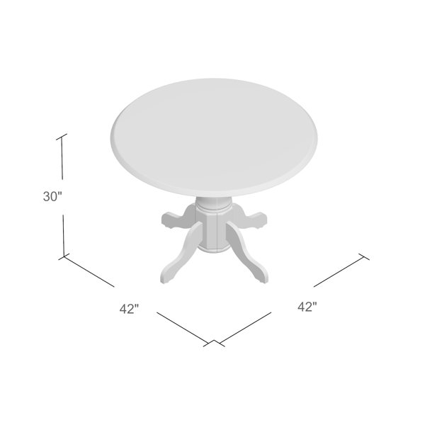 Dovecove Fruitvale 42'' Solid Wood Pedestal Dining Table & Reviews